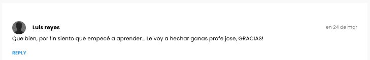 Comentario de un alumno